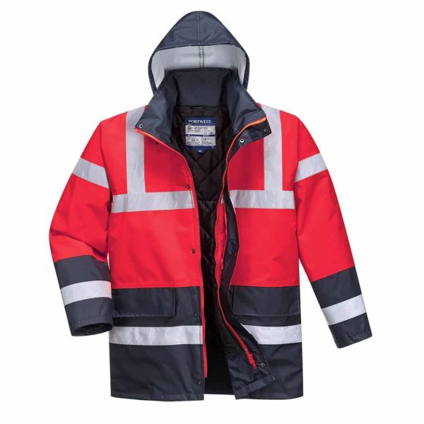 Portwest Hi-Vis Contrast Winter Traffic Jacket  - S466