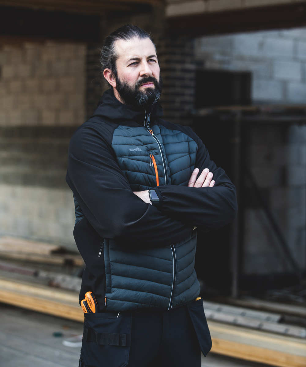 waterdichte outdoor instap ski-jas met fleece voering, oversized zwart • Prijs € 82,99 • online shop