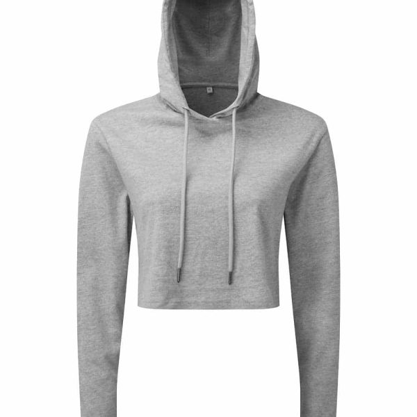 Women's TriDri® cropped hooded long sleeve t-shirt - TR088