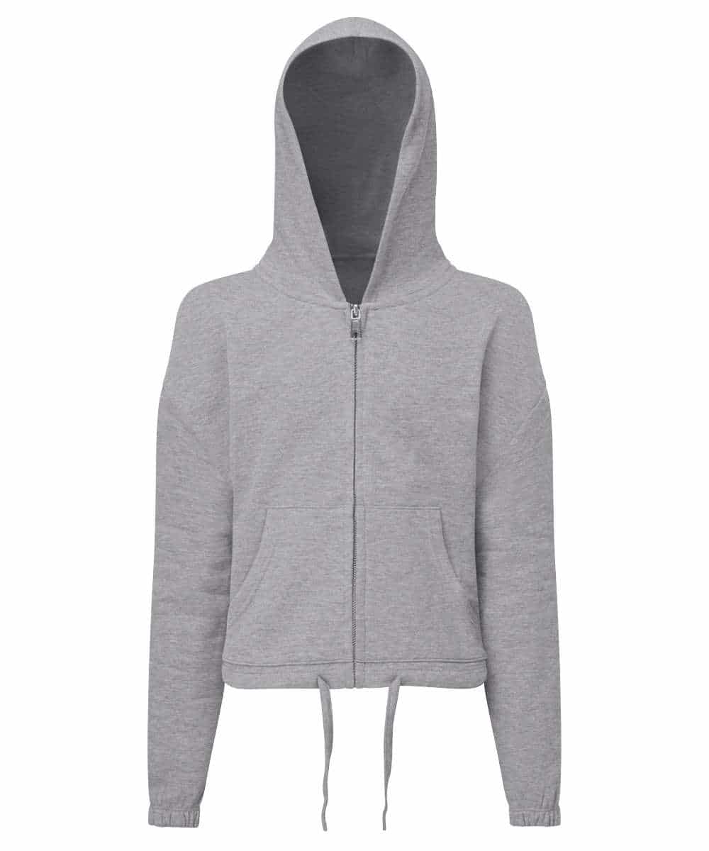 Kids TriDri® recycled cropped oversize full-zip hoodie - TR61B