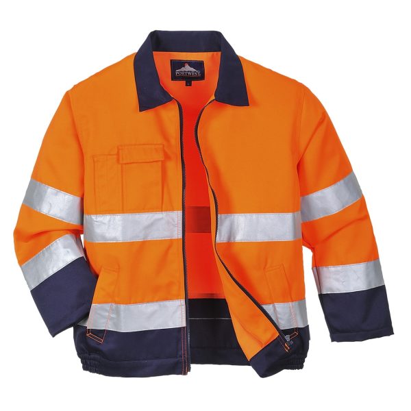Portwest Madrid Hi-Vis Contrast Bomber Jacket  - TX70