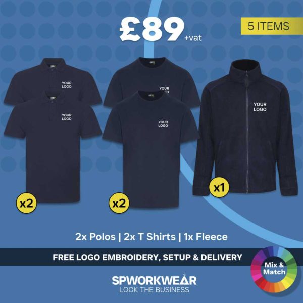 5pc Embroidered Workwear Package