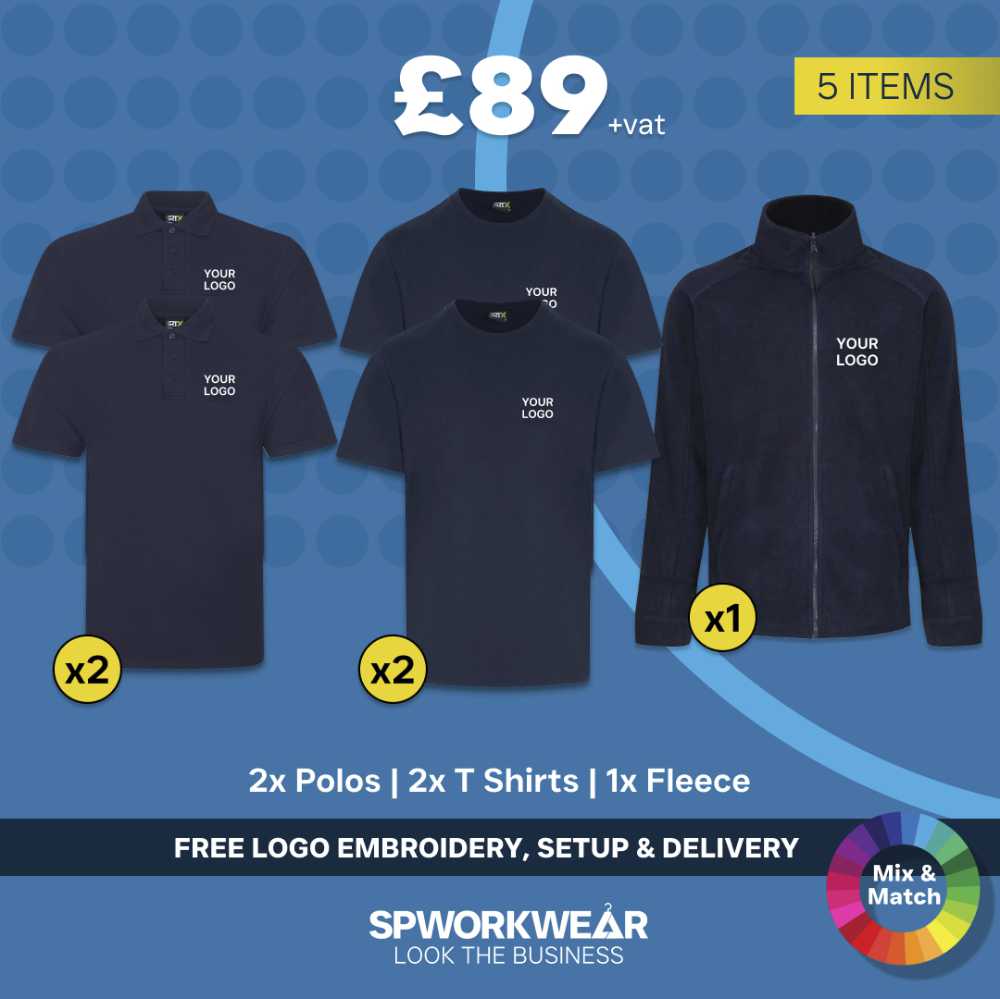 5 Piece Embroidered Workwear Package - Winter