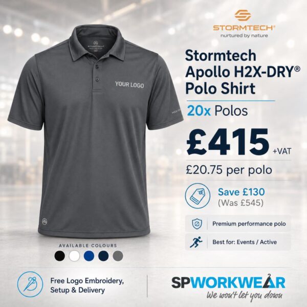 20 Stormtech Apollo Polo Shirts Bundle