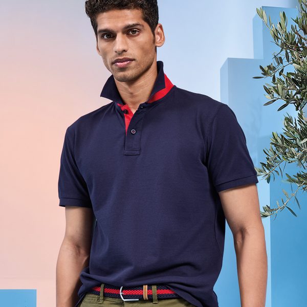 Asquith & Fox Men's classic fit contrast polo - AQ012