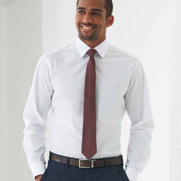 Brook Taverner Alba Long Sleeve Slim Fit Poplin Shirt - BK154