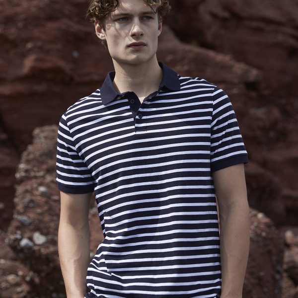 Front Row Striped Jersey Polo - FR230
