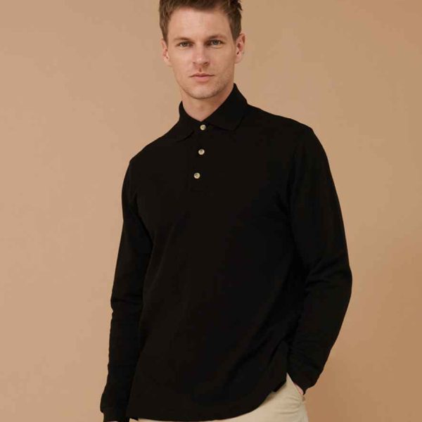 Henbury Classic Long Sleeve Polo - H105