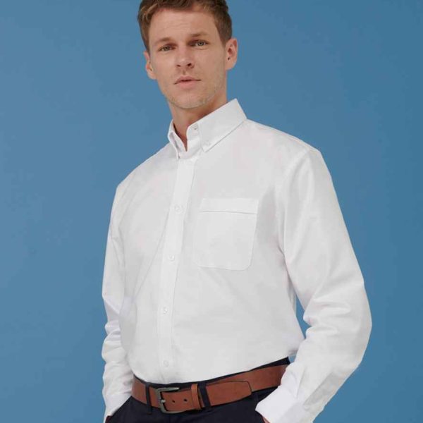 Henbury Long Sleeve Classic Oxford Shirt - H510