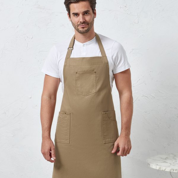 Premier Cotton Chino Bib Apron - PR132