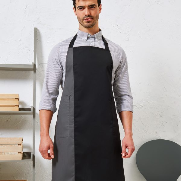 Premier Contrast Bib Apron - PR162