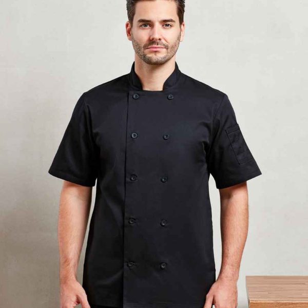 Premier Short Sleeve Chefs Jacket - PR656