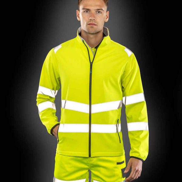 Result Genuine Recycled Printable Safety Soft Shell Jacket - RS505