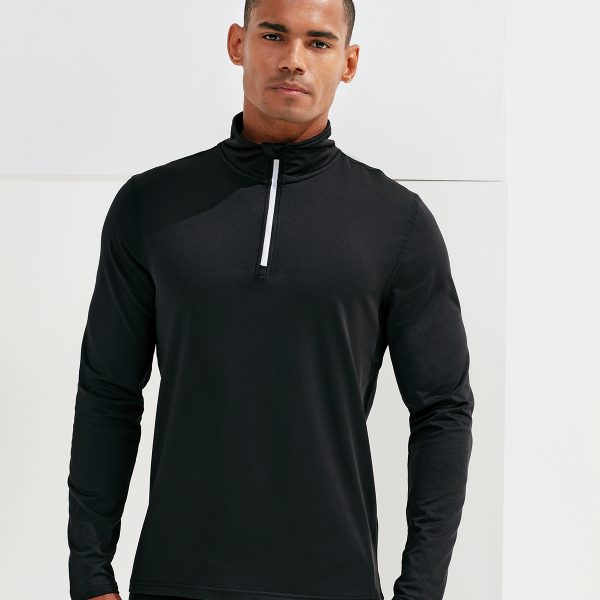 TriDri® recycled long sleeve brushed back ¼ zip top - TR111