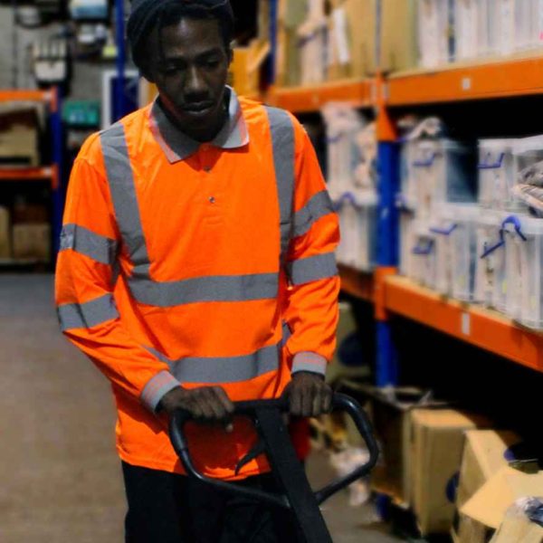 Warrior Hi-Vis Long Sleeve Polo Shirt - WR013