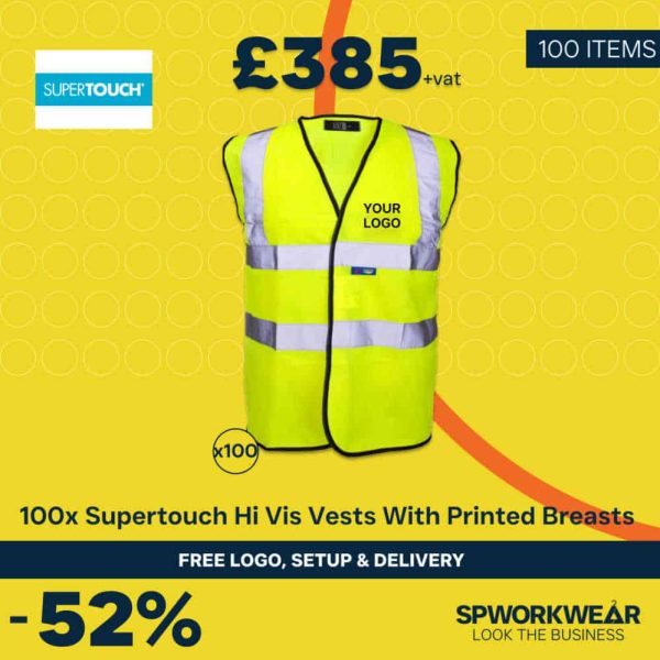 100x Supertouch Hi Vis Breast Logo Bundle - Summer