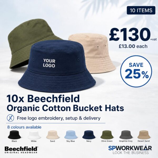 10x Beechfield Bucket Caps Bundle