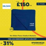 10x Gildan Fleece Stadium Blanket Event Giveaways Bundle - Summer