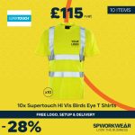 10x Supertouch Hi Vis Bird Eye T Shirt Bundle - Summer
