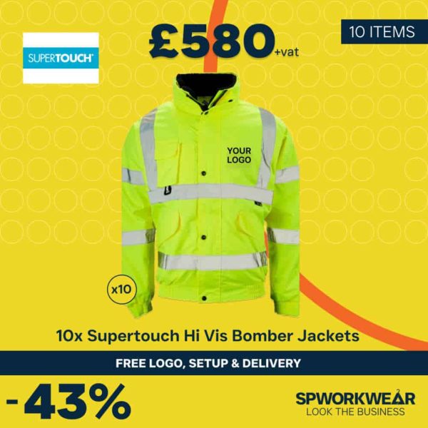 10x Supertouch Hi Vis Bomber Jacket Bundle - Summer