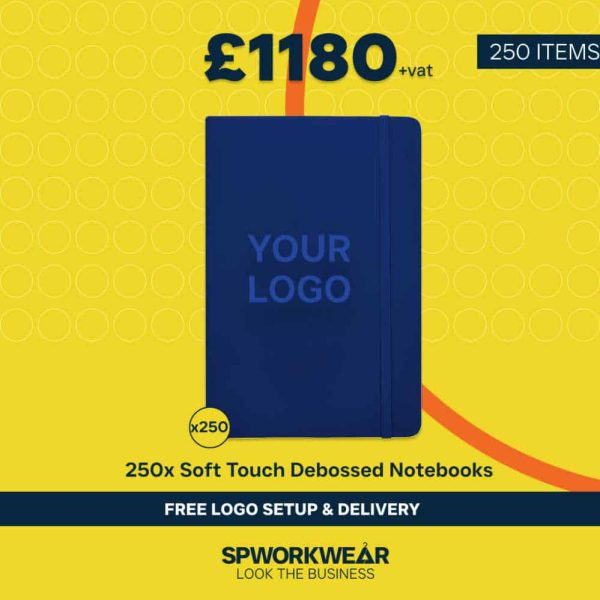 250x Soft Touch Debossed Notebooks Bundle - Summer