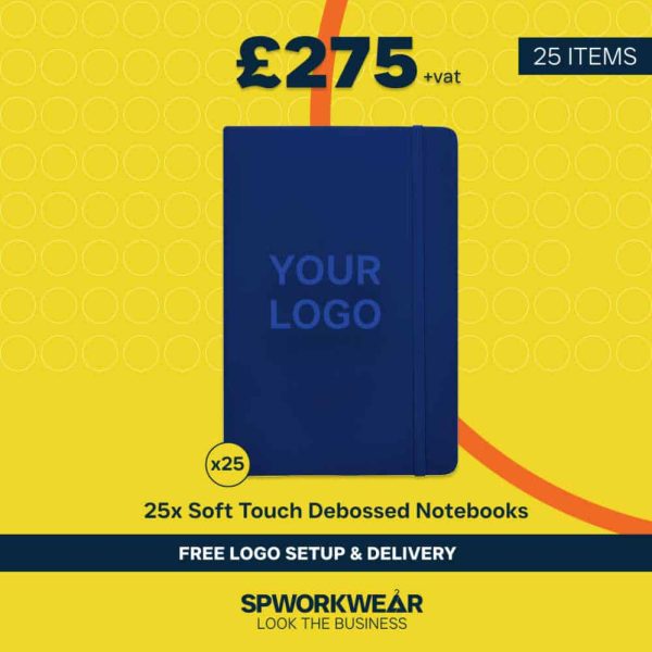 25x Soft Touch Debossed Notebooks Bundle - Summer