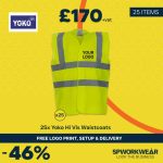 25x Yoko Hi Vis Waistcoat Hi Vis Bundle - Summer