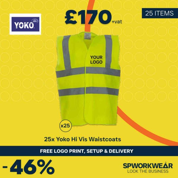 25x Yoko Hi Vis Waistcoat Hi Vis Bundle - Summer