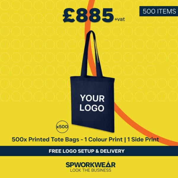 500x Printed Tote Bags Bundle - Summer