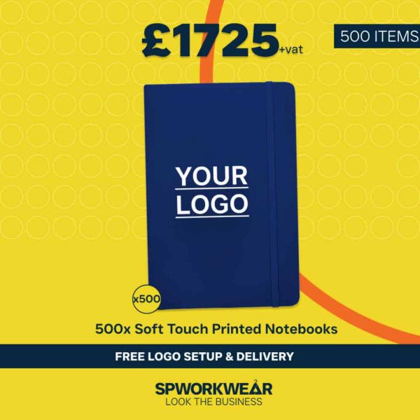 500x Soft Touch Printed Notebooks Bundle - Summer