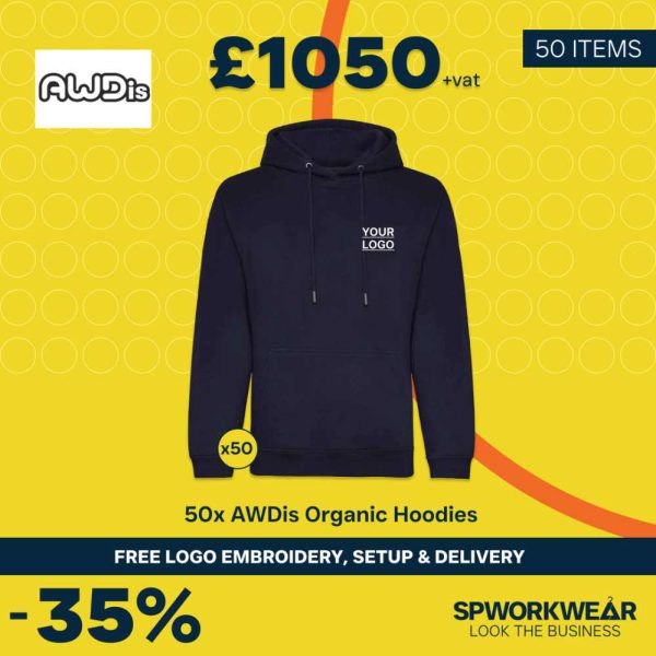 50x AWDis Organic Hoodie Bundle - Summer