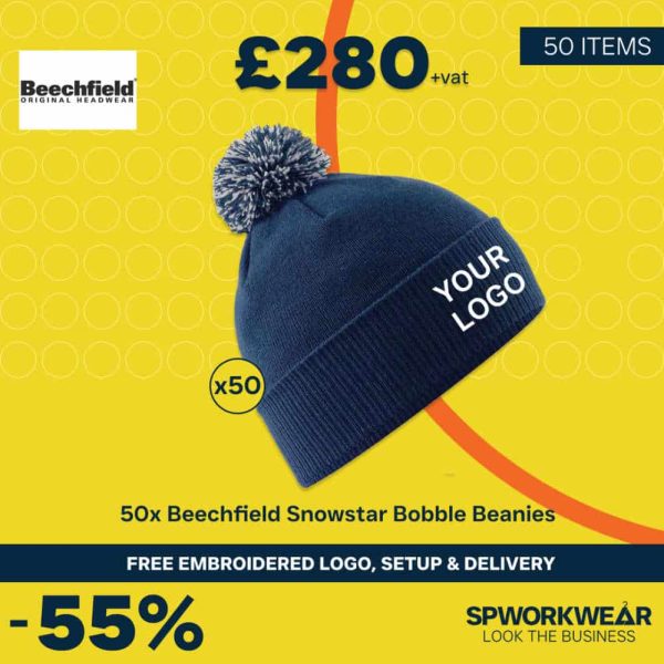50x Beechfield Snowstar Beanie Bundle - Summer