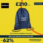 50x Premium BagBase Gymsac Bundle - Summer