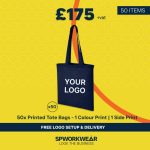 50x Printed Tote Bags Bundle - Summer