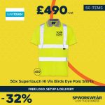 50x Supertouch Hi Vis Bird Eye Polo Shirt Bundle - Summer