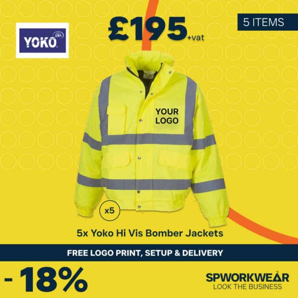 5x Yoko Hi Vis Bomber Jacket Hi Vis Bundle - Summer