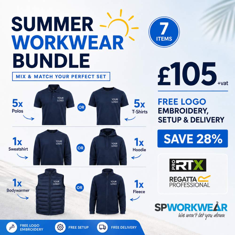 Get embroidered Summer Workwear bundle with mix and match options