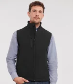 Russell Soft Shell Gilet, worn