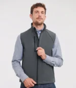Russell Soft Shell Gilet, worn