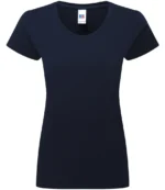 Russell Ladies Authentic Classic Ringspun T-Shirt in French Navy