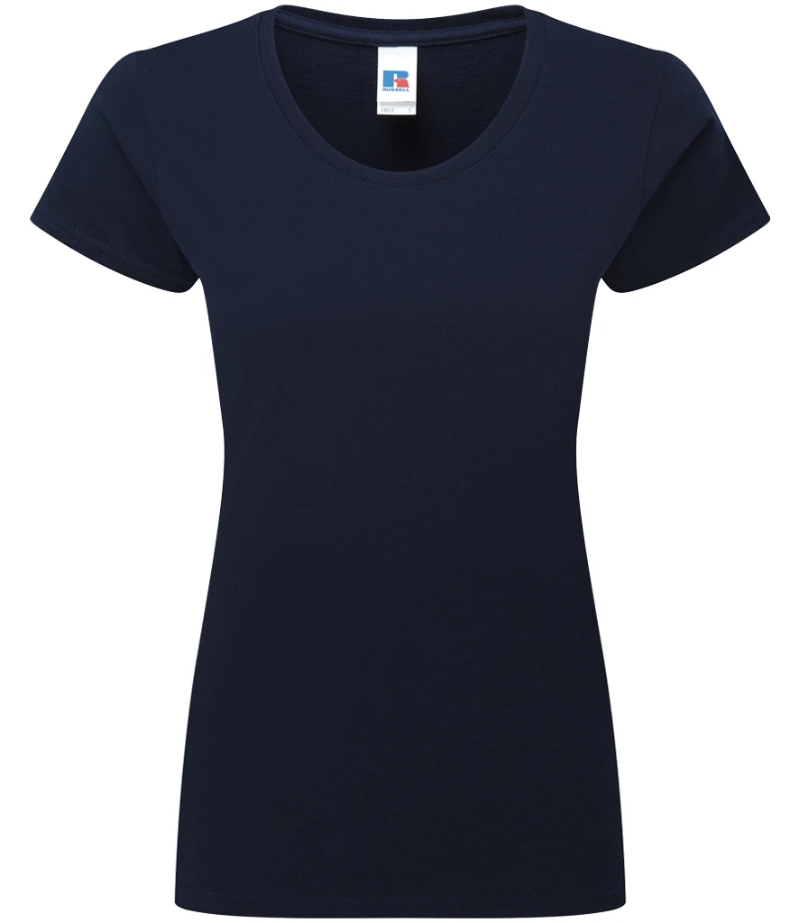 Russell Ladies Authentic Classic Ringspun T-Shirt in French Navy