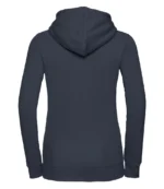 Russell Ladies Authentic Hooded Sweatshirt in French Navy, back