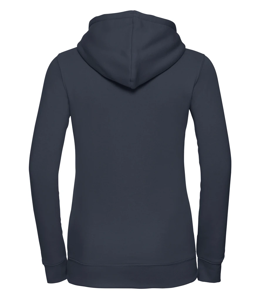 Russell Ladies Authentic Hooded Sweatshirt in French Navy, back