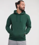 Russell Authentic Hooded Sweatshirt, worn
