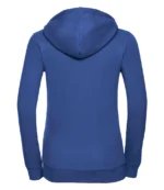 Russell Ladies Authentic Zip Hooded Sweatshirt in Bright Royal, back