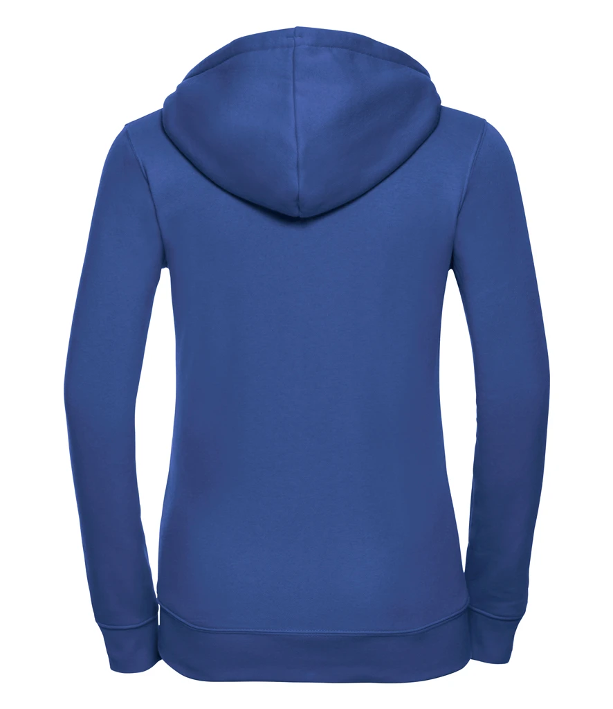 Russell Ladies Authentic Zip Hooded Sweatshirt in Bright Royal, back