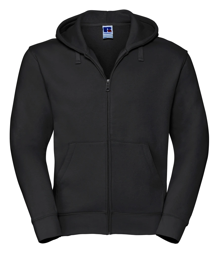 Russell Authentic Zip Hooded Sweatshirt in Black