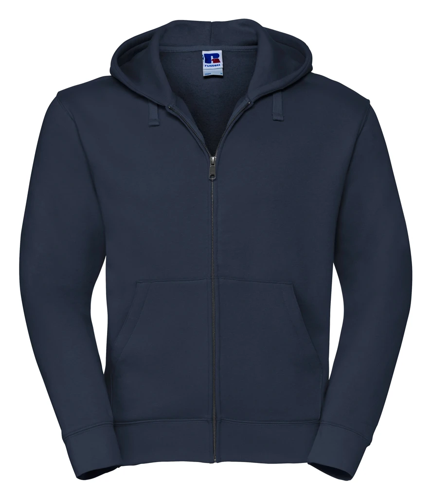 Russell Authentic Zip Hooded Sweatshirt in French Navy