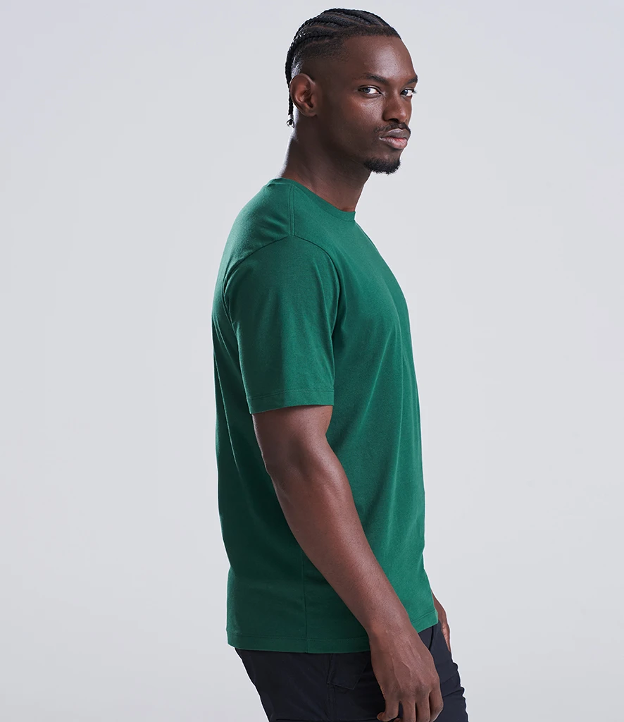 AWDis Unisex 150 T-Shirt in Bottle Green, worn