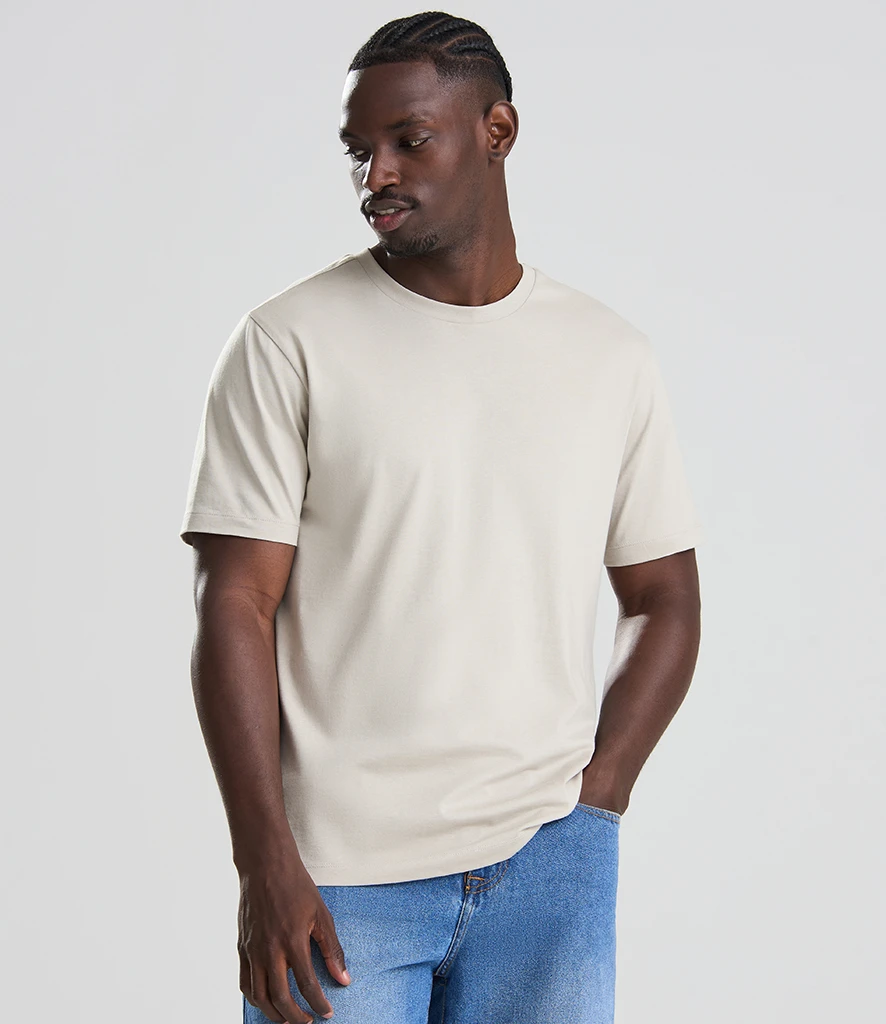 AWDis Unisex 150 T-Shirt in Natural Stone, worn